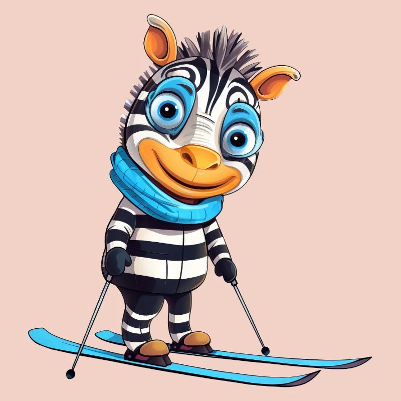 Zebra Ski Adventure - Elegance on the slopes.