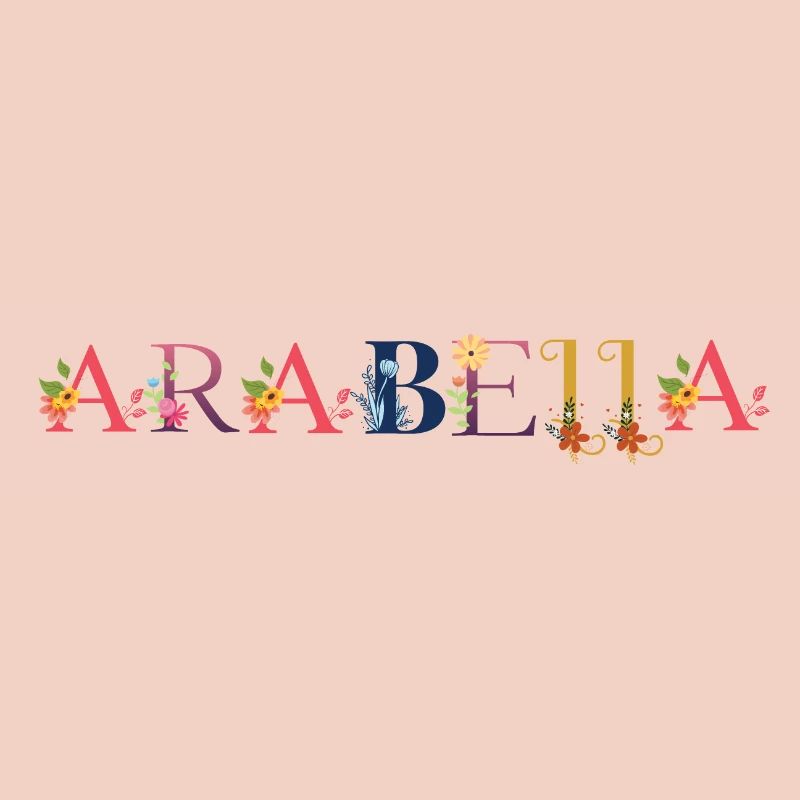 ARABELLA nom orné de fleurs