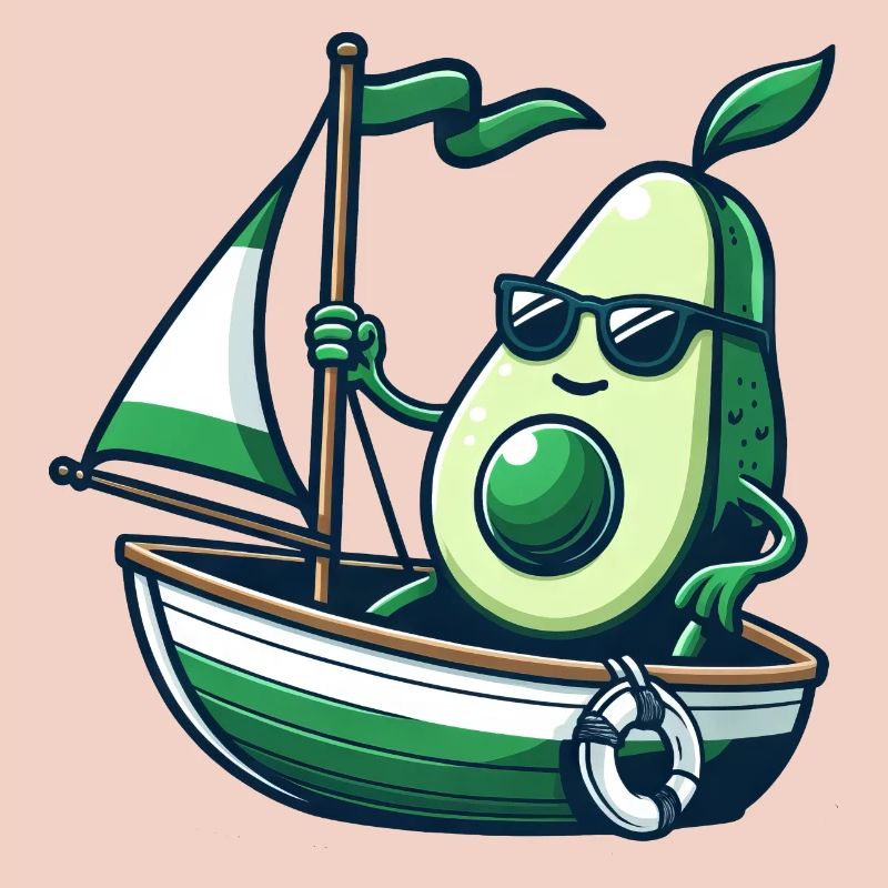 Dériveur d’été cool avec avocat