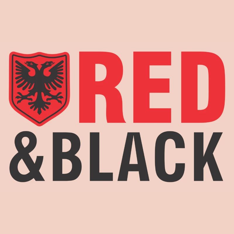 Albanian eagle red and black
