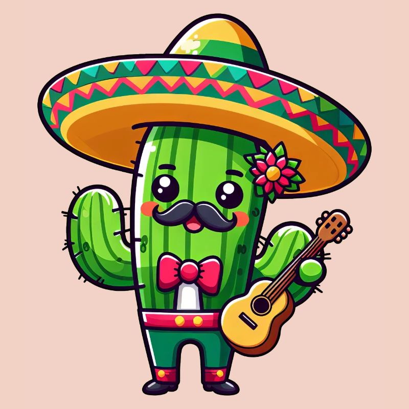 Cinco de Mayo Cactus Mariachi Guitariste