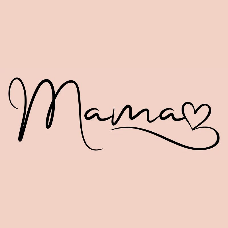 Mama Schrift mit Herz