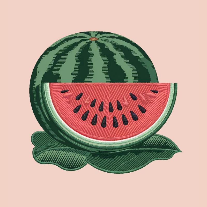Pastèque brodée