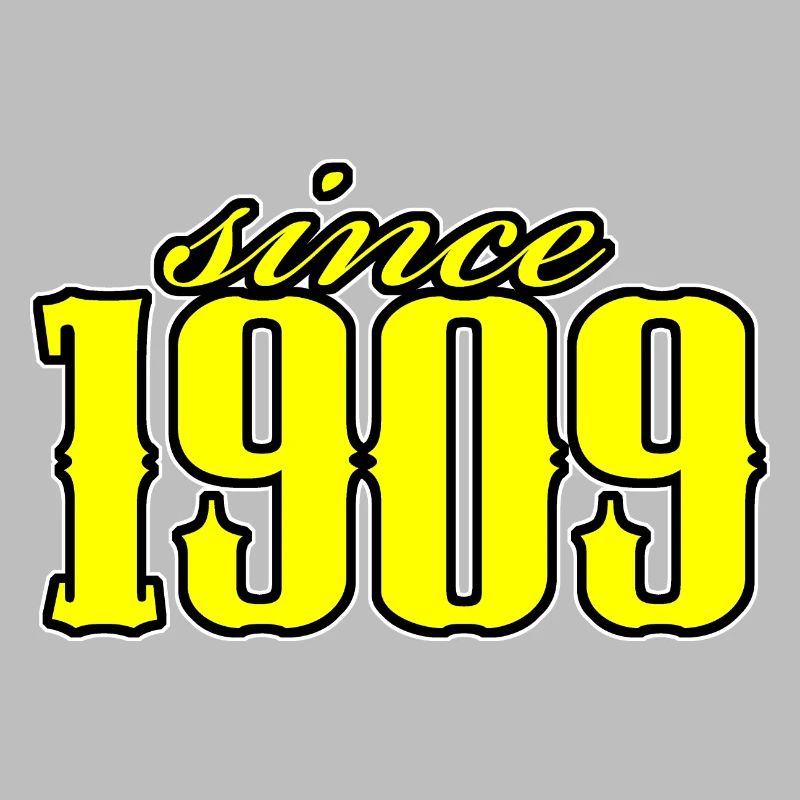 since 1909 (yellow)
