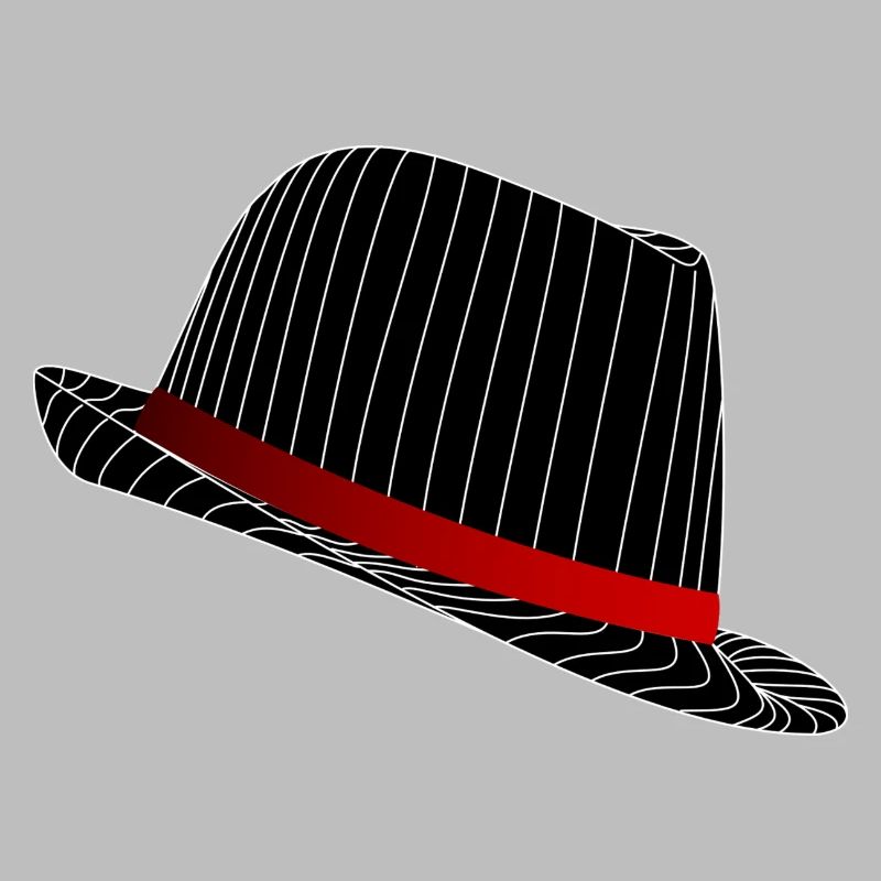 Chapeau élégant dans la conception de rayures.
