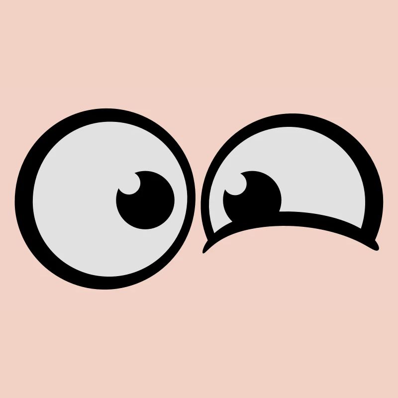 Anxious comic eyes