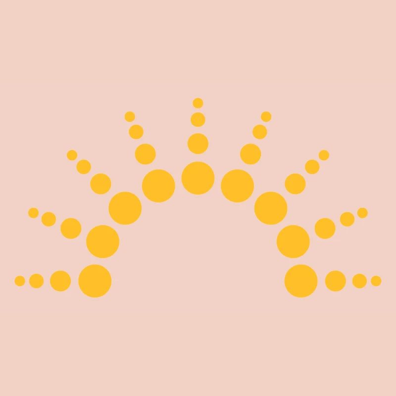 Half-circle circles points Sun logo