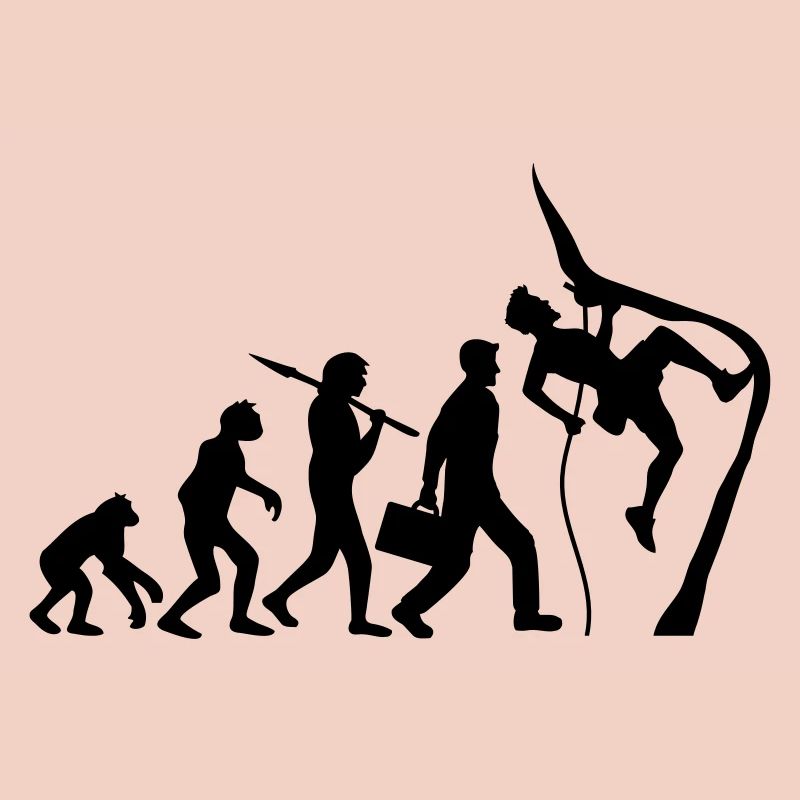 Evolution de grimpeurs de corde d'escalade