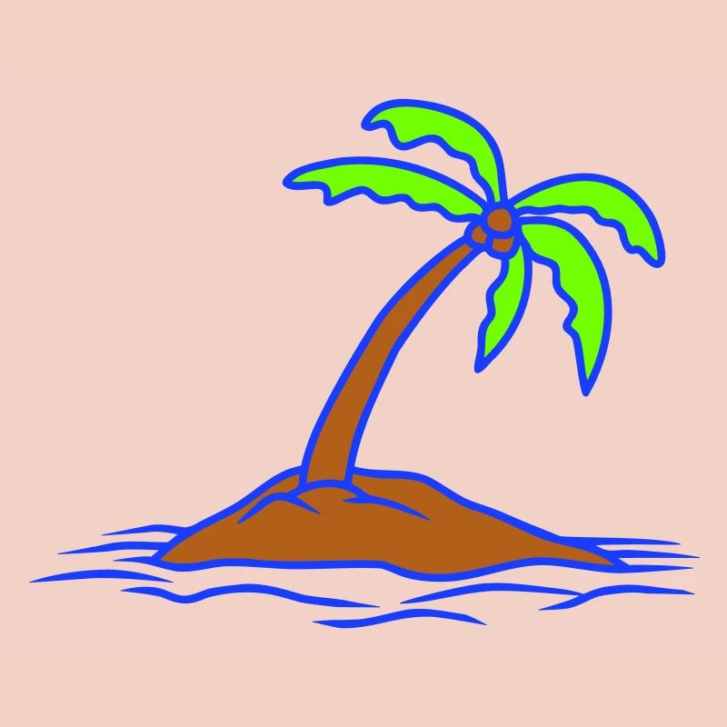Palm Tree Island Tree Plage Vacances Noix de Mer Cool