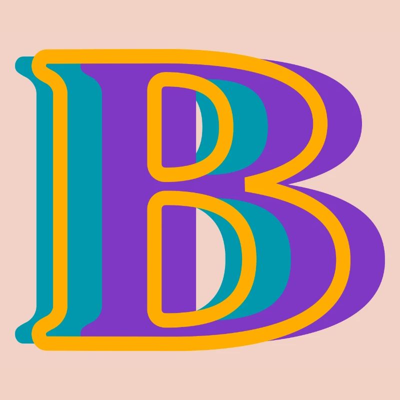 Mehrfarbiger Buchstabe b - originelle Geschenkidee