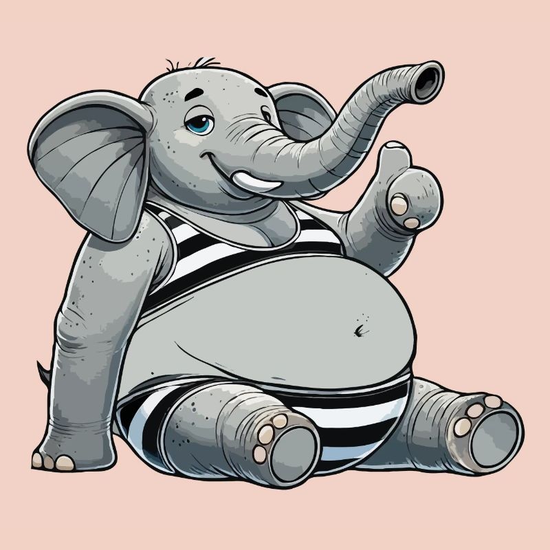 Eléphant en bikini