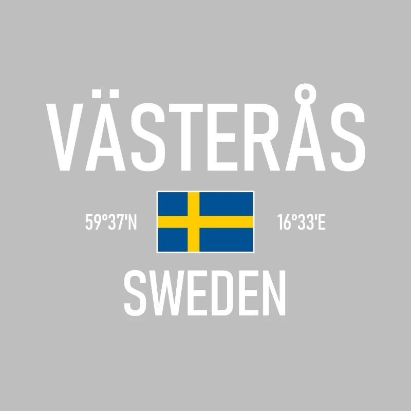 Västeras - Suède - Sverige - Coordonnées du drapeau