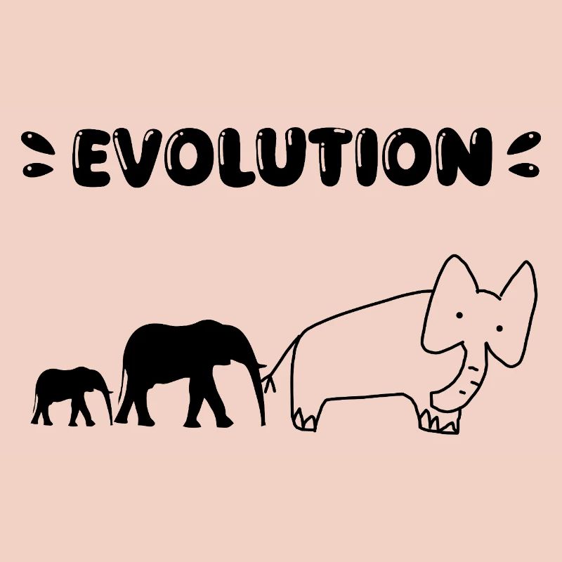 Die Evolution der Elefanten – Lustige Stadien der Evolution.