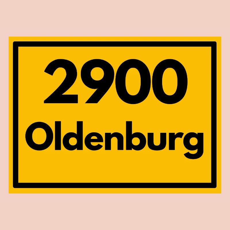 Panneau de lieu - puis rétro ancien code postal 2900 OLDENBURG