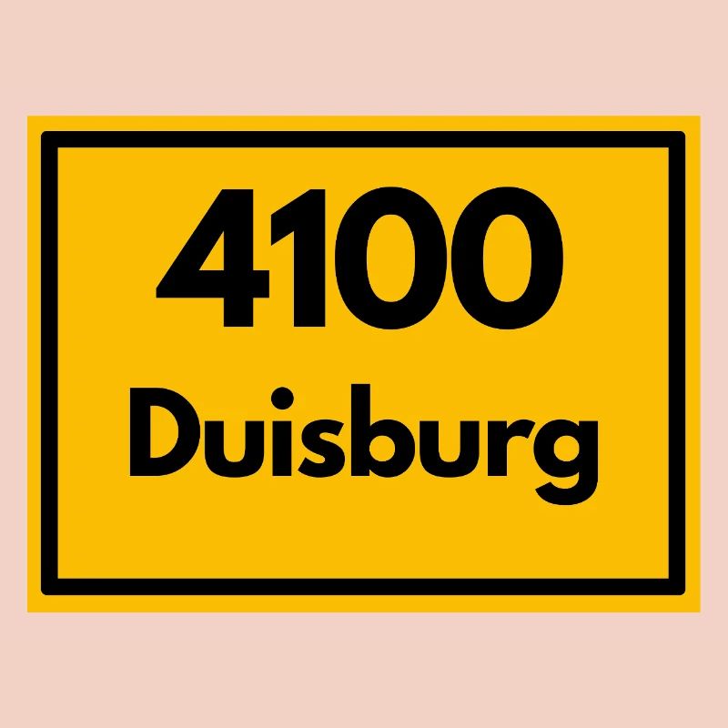 Panneau de lieu - puis rétro ancien code postal 4100 DUISBURG
