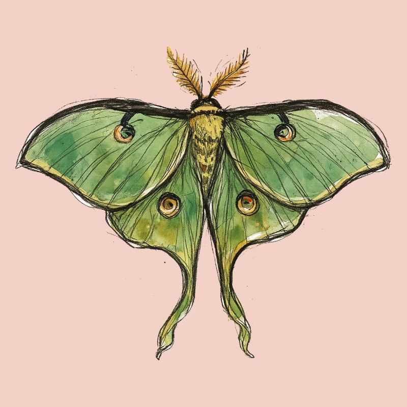 Luna Moth Nocturnal Magic