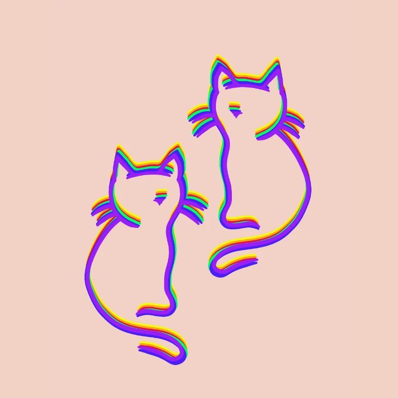 Regenbogen Katzen LGBT