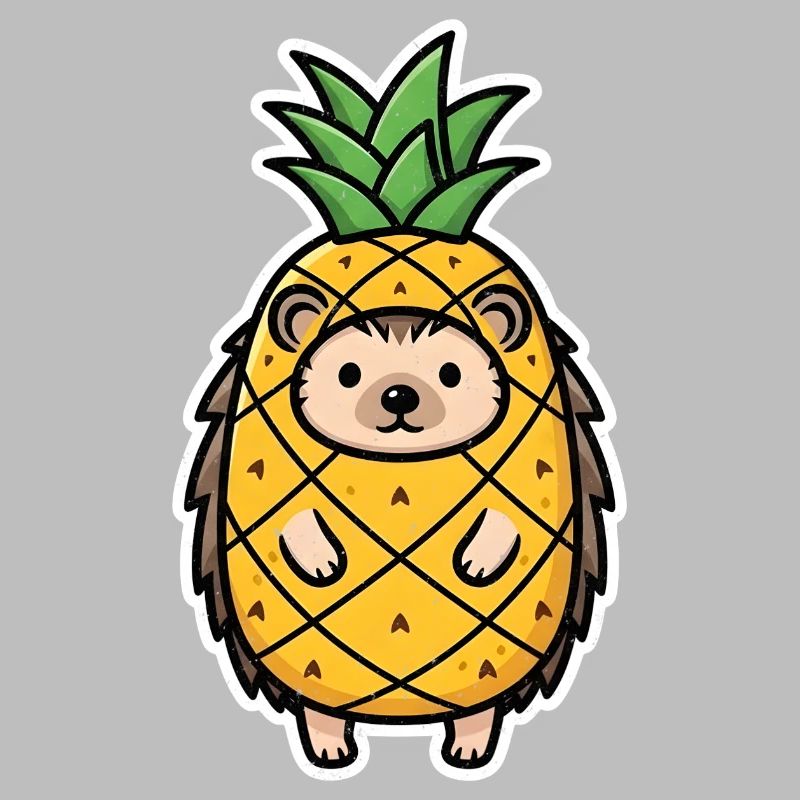 Ananas Igel Maskottchen Igel im Ananas Kostüm