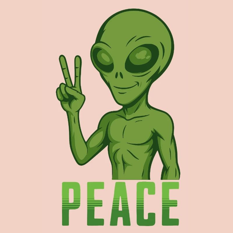 Extraterrestre Paix Vert