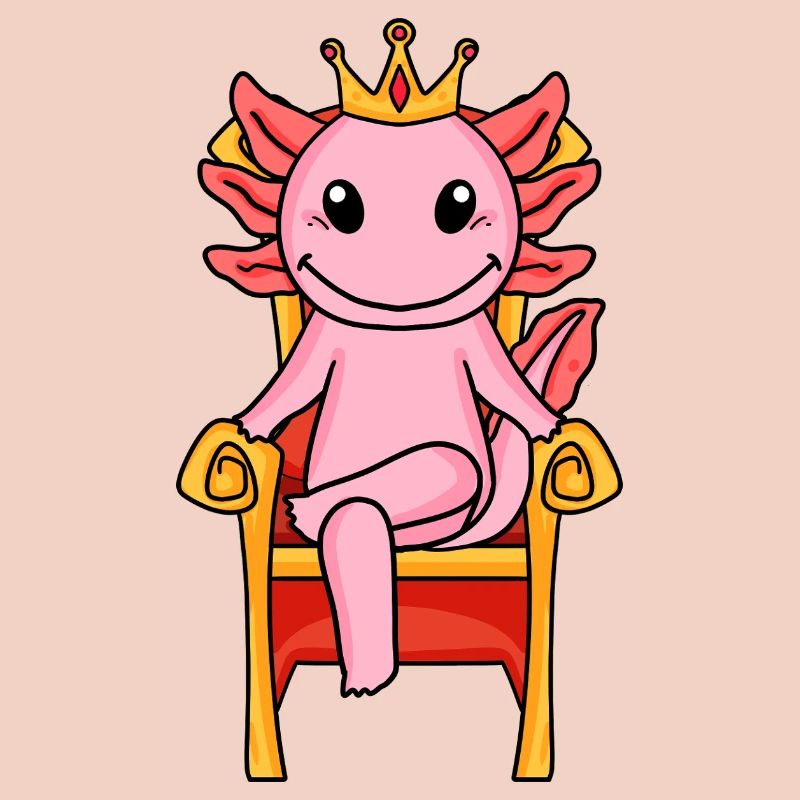 Axolotl King on Throne