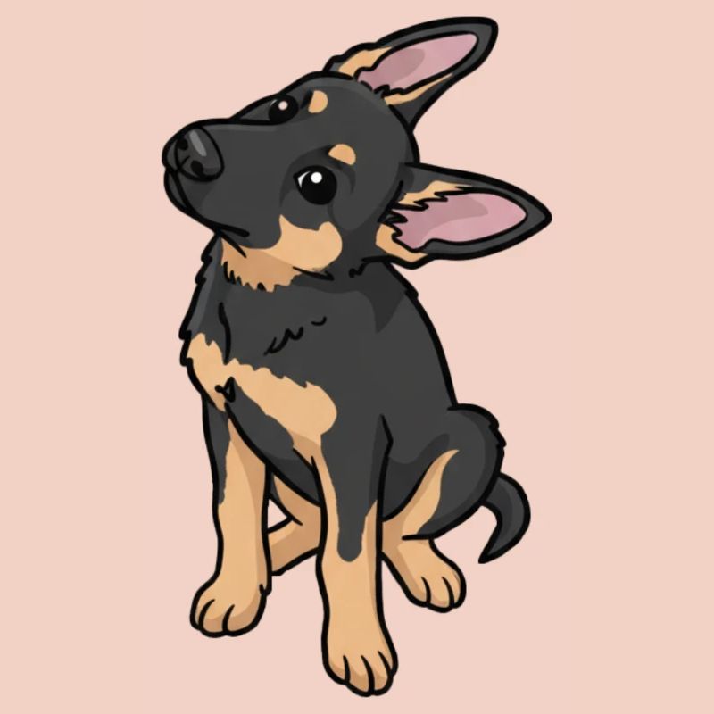 Cartoon Sheepdog Affection