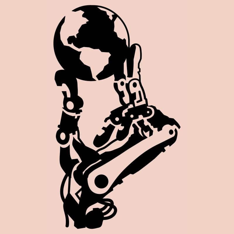 Globe dans la main robotisée