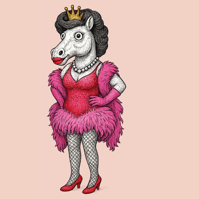 Regal Mare Diva in Pink Feathers