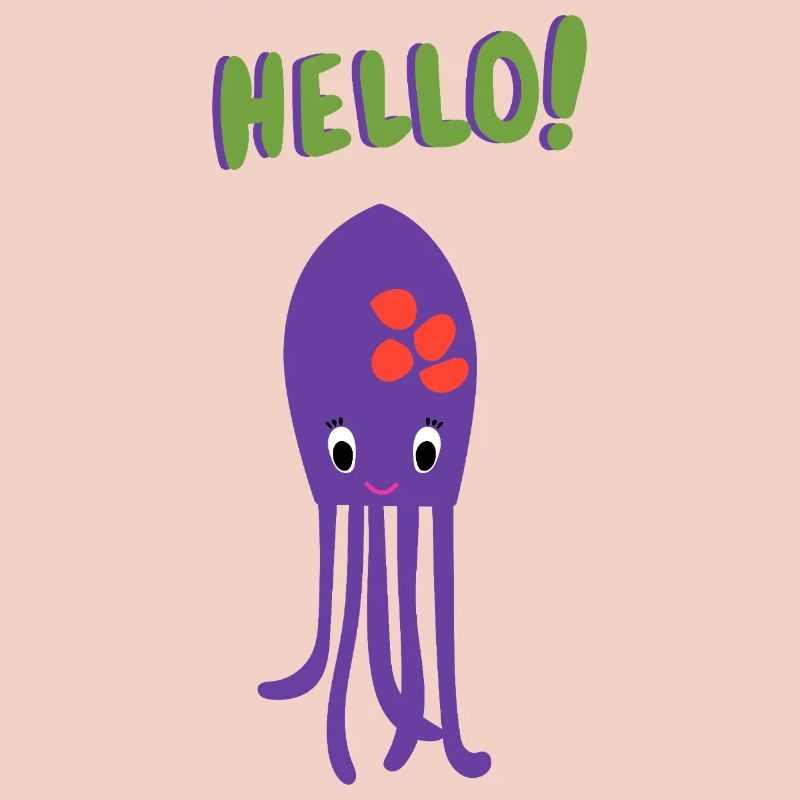 Squid Says Hello - Gift Idea - Baby