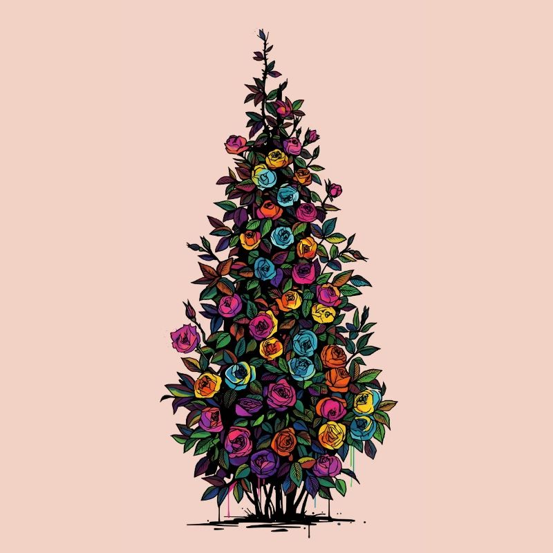 Blütenpyramide Regenbogenfarben