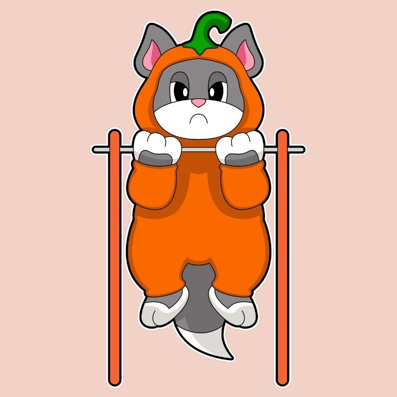 Chat Halloween Musculation