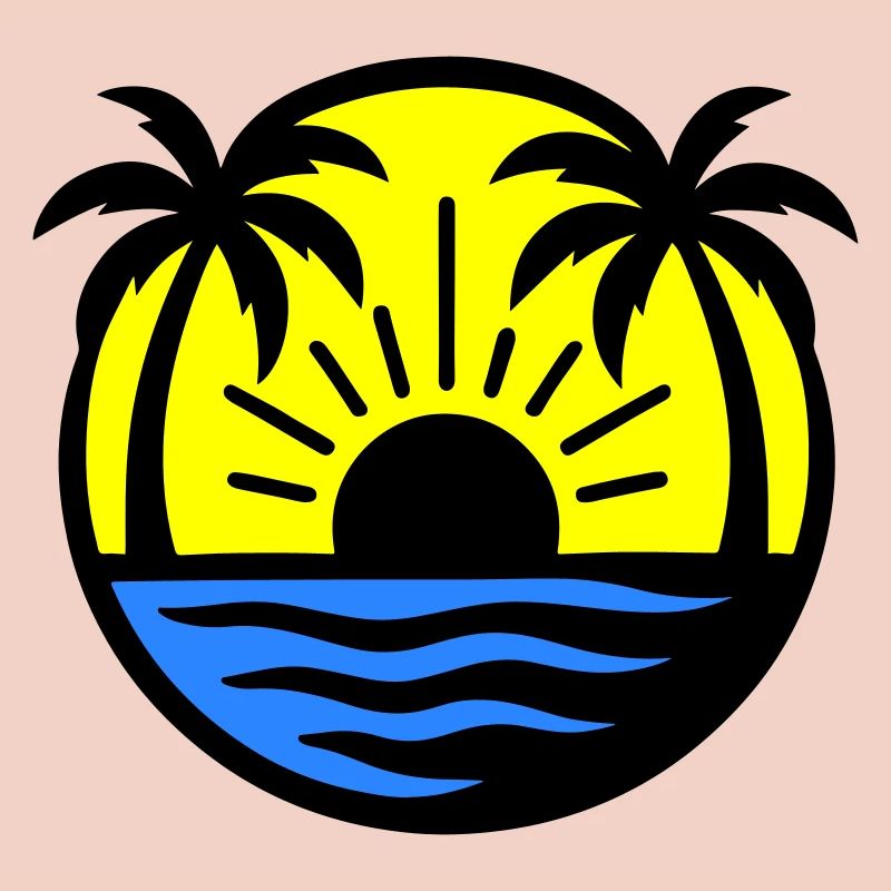 Palm Trees Beach Sunset