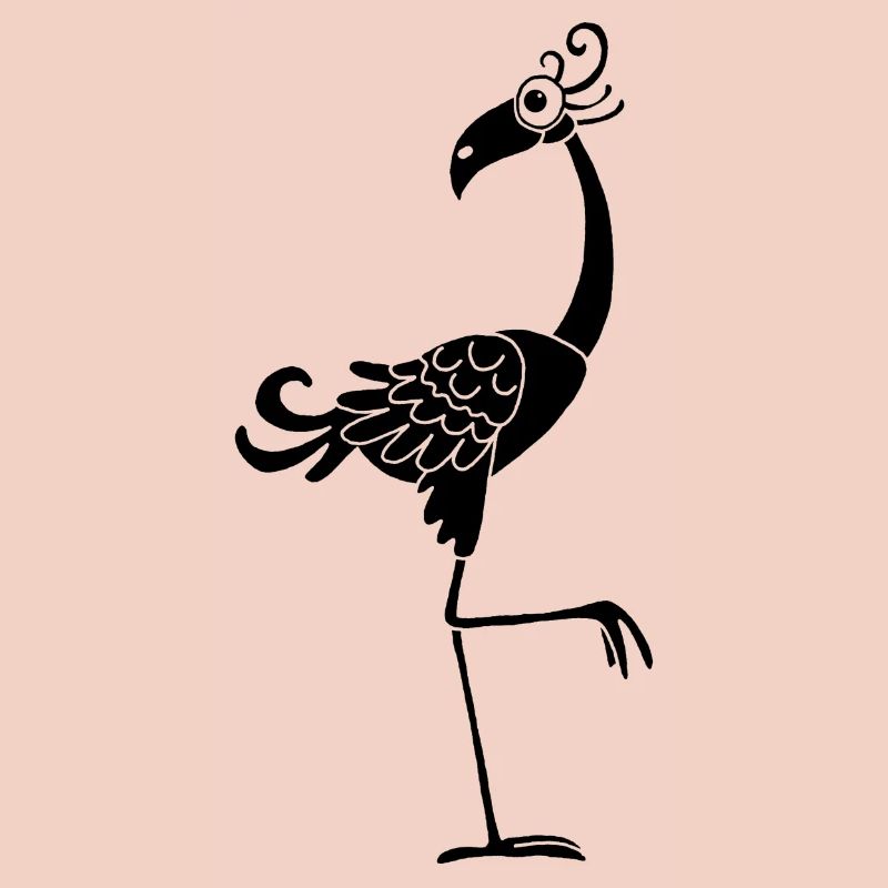 Lustiger schwarzer Vogel