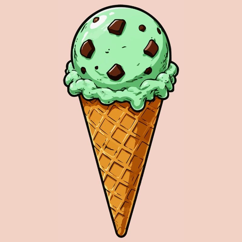 Culasse de glace menthe chocolat
