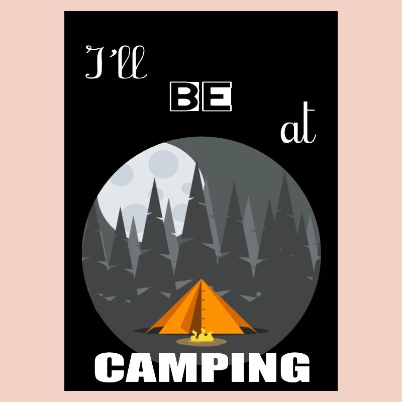 Ich werde auf dem Campingplatz sein