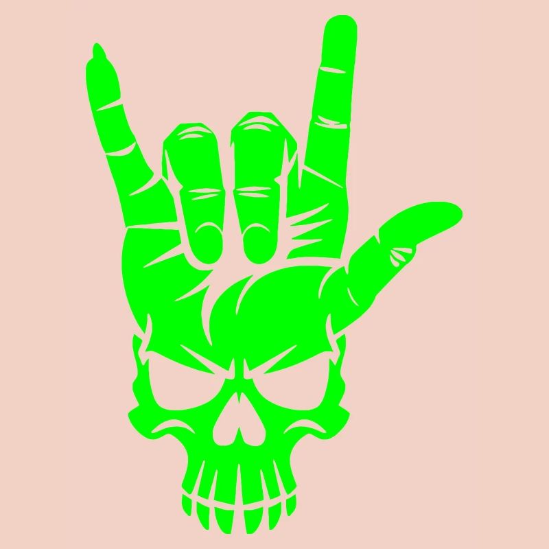 Rock 'n' Roll Skull Hand Gesture