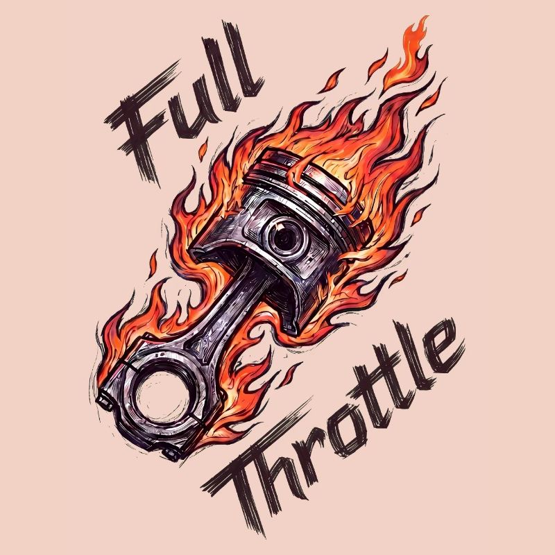Piston à pleine accélération