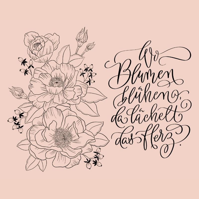 Des fleurs avec une devise positive