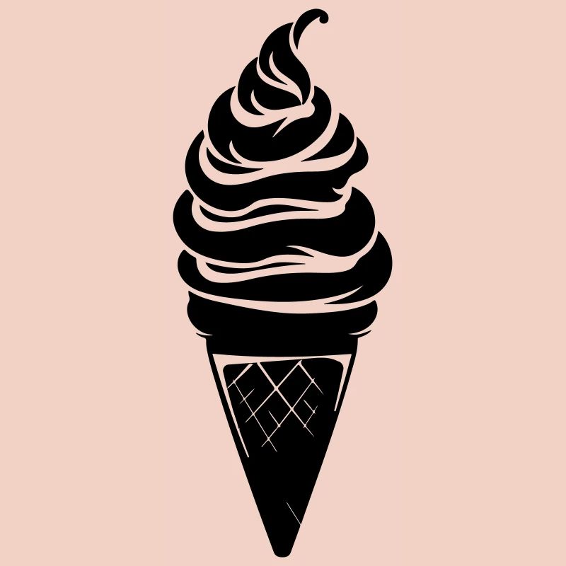Silhouette de cornet de crème glacée