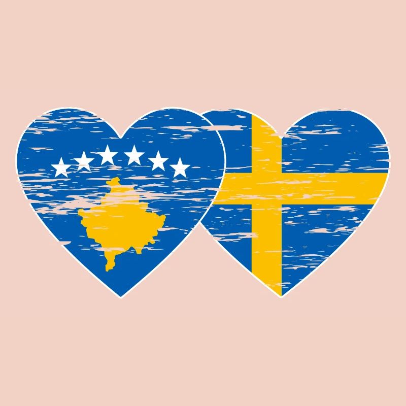 Kosovo Suède Drapeau utilisé