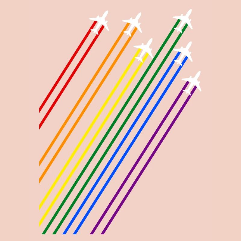 Avions à traînées arc-en-ciel