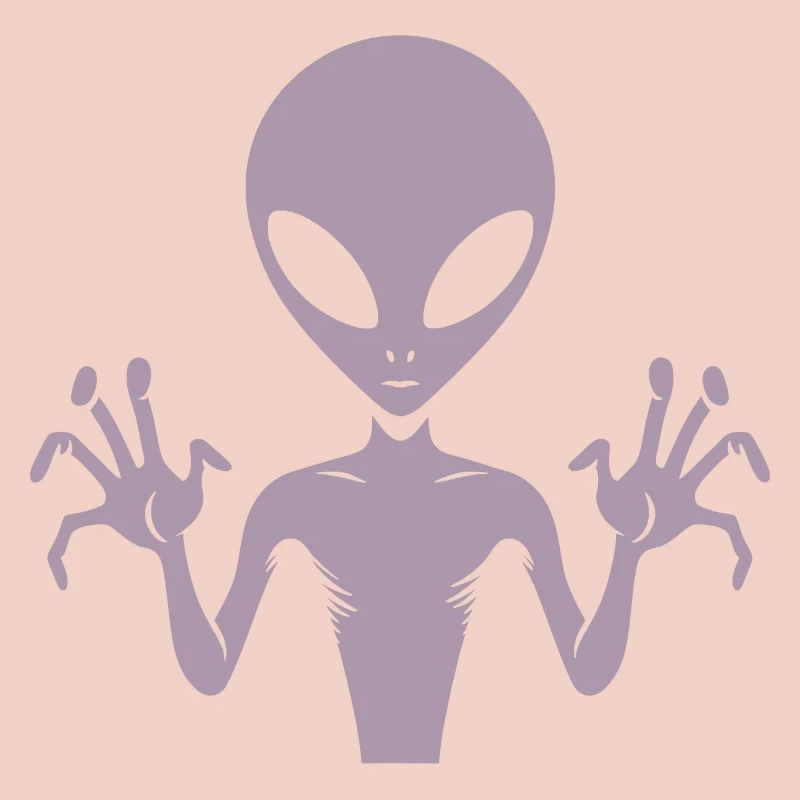 Silhouette de corps extraterrestre extraterrestre avec des mains