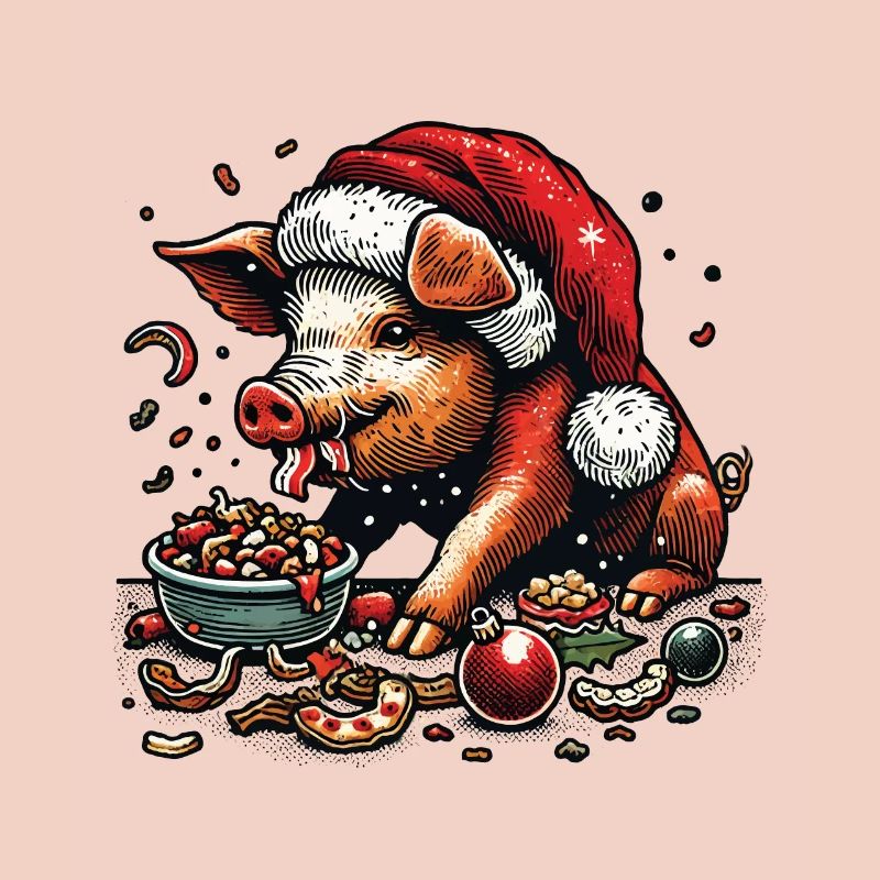 La gourmandise de Noël dévorée de