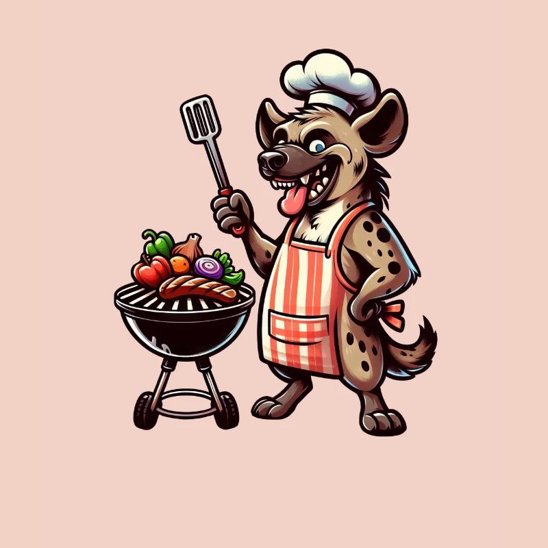Sommer BBQ mit Chef-Hyäne