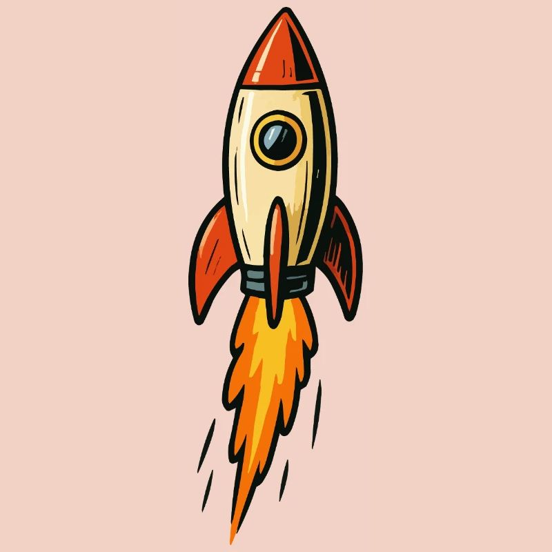 Rocket Illustration Fire Flight