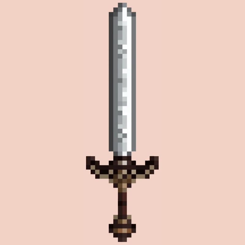 Épée pixel art style rétro 8 bit