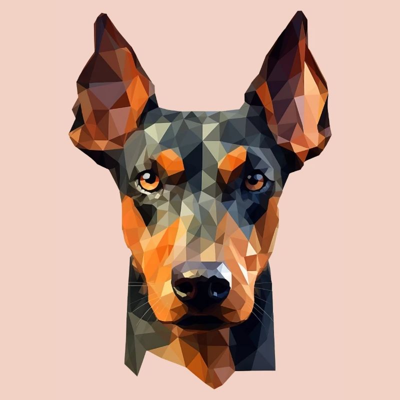 Dobermann - Polygon Hunde Design