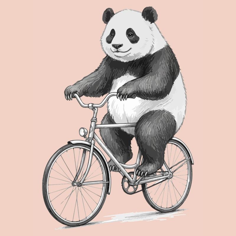 Panda on Bicycle