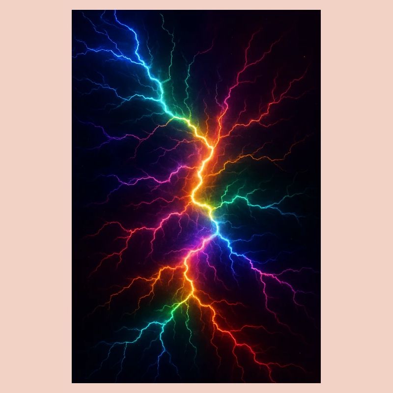 Regenbogen Blitzsturm