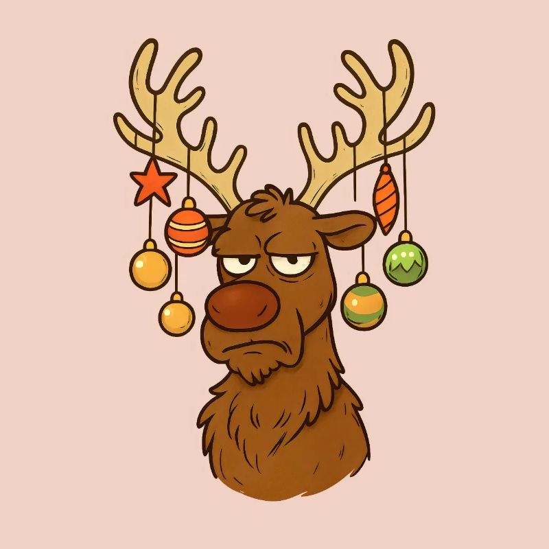 Grumpy Festive Reindeer