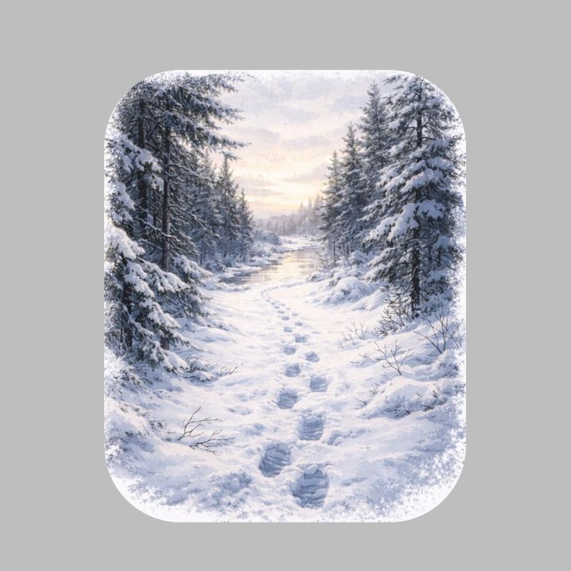 Winter Forest Path Morgenschein